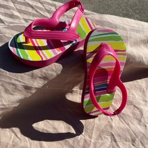 Toddler striped flip flops 3/4